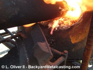 Molten iron dripping