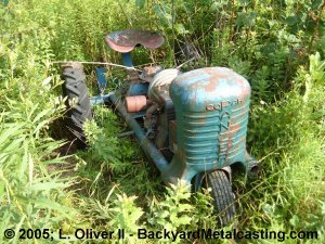 The Panzer tractor in the brush