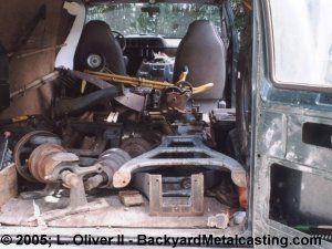 The lathes loaded in the van