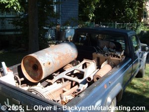 A pickup truck load of scrap