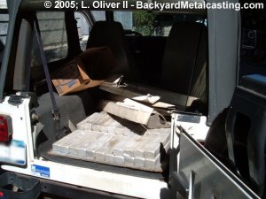 Aluminum ingots in my jeep